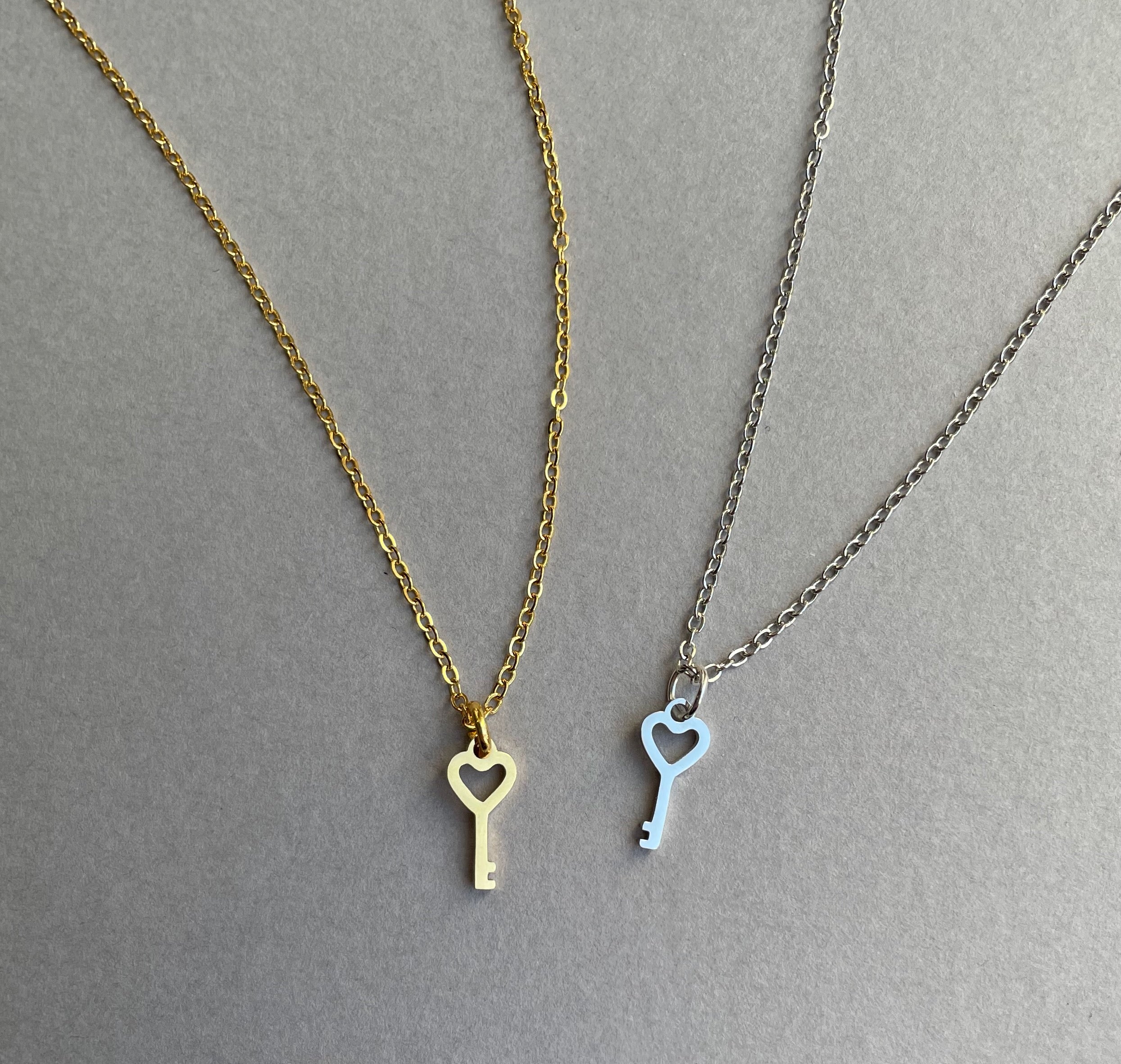 Small Lock and Key Necklace